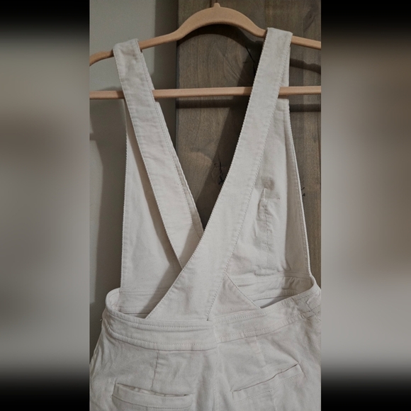 FREE PEOPLE Old School Love Corduroy Pinafore Dress In Cream. Size 2 - Picture 2 of 14